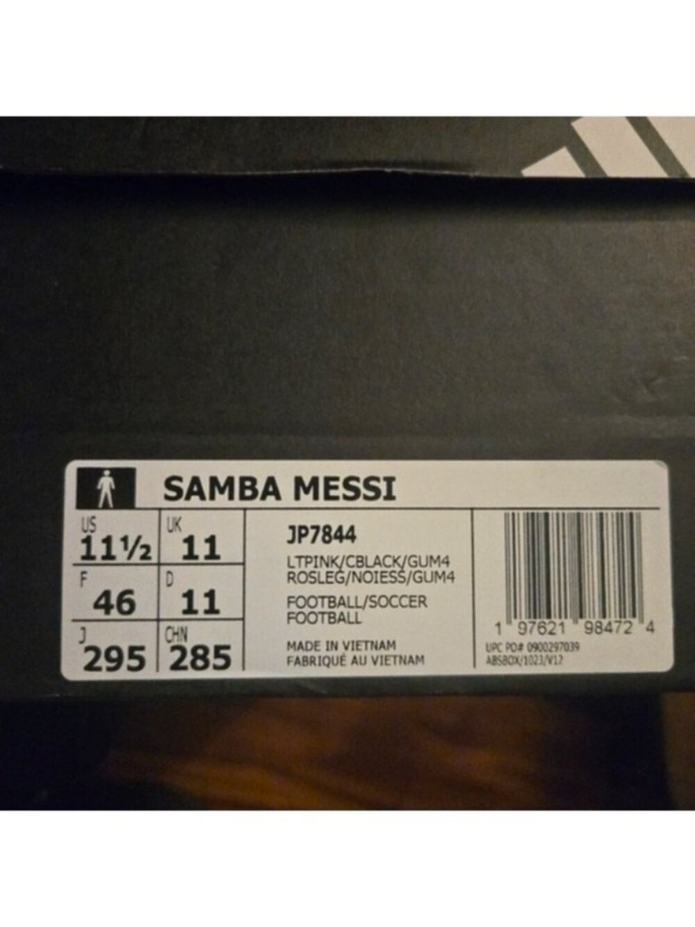 Adidas Samba Messi Men Size 11.5 Miami CF Pink Black And Gum JP7844 072026 - Picture 11 of 11